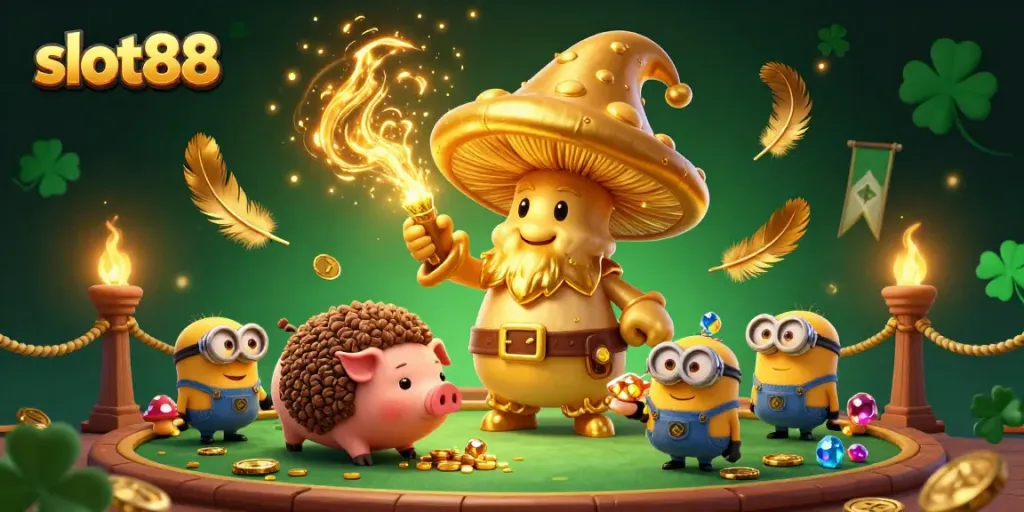 Experience the thrill of winning big in slot88 with magical characters and vibrant gambling elements.