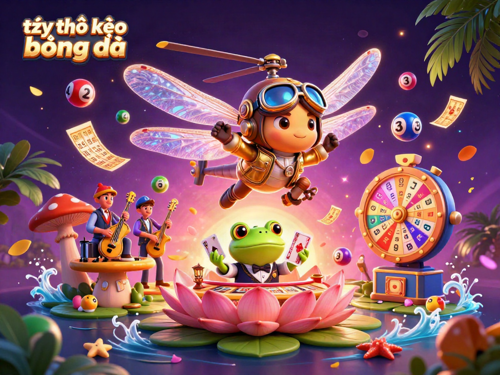 Experience tỷ lệ kèo bóng đá through a vibrant casino scene featuring unique characters and lively elements.